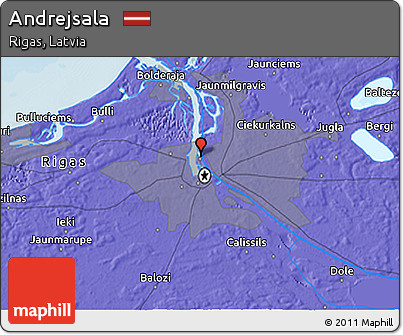 Political 3D Map of Andrejsala