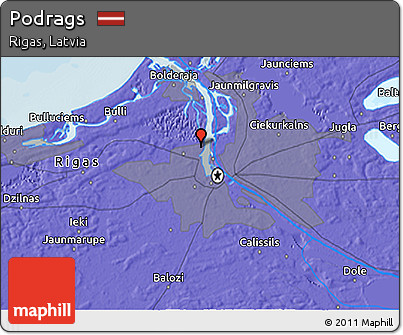 Political 3D Map of Podrags
