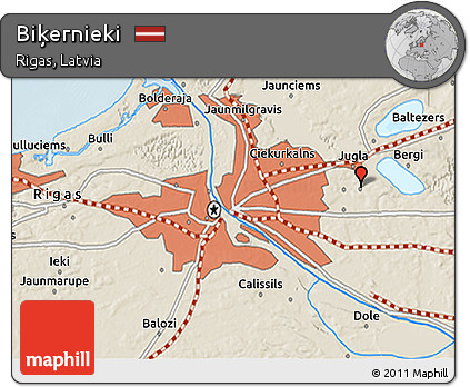 Shaded Relief 3D Map of Biķernieki