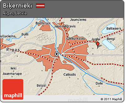 Shaded Relief 3D Map of Biķernieki