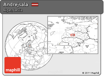 Blank Location Map of Andrejsala
