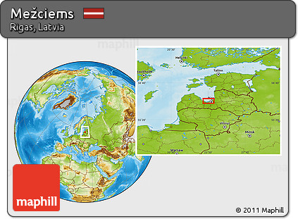 Physical Location Map of Mežciems