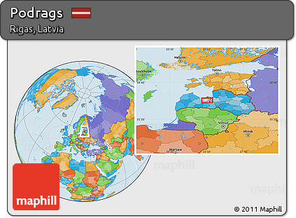 Political Location Map of Podrags
