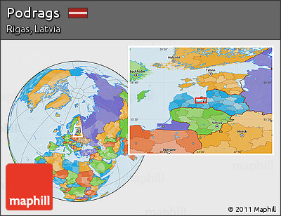 Political Location Map of Podrags