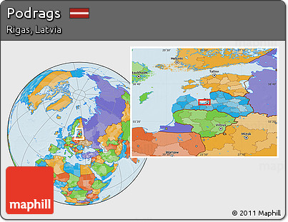 Political Location Map of Podrags