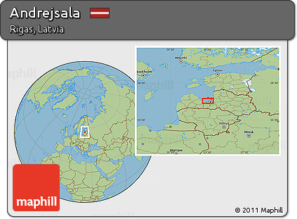 Savanna Style Location Map of Andrejsala