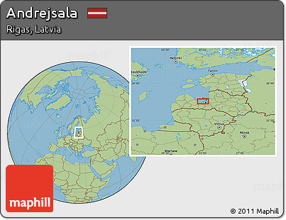 Savanna Style Location Map of Andrejsala
