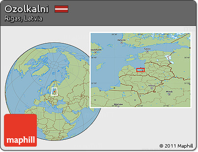 Savanna Style Location Map of Ozolkalni