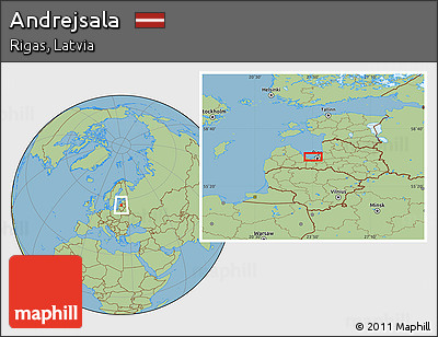 Savanna Style Location Map of Andrejsala