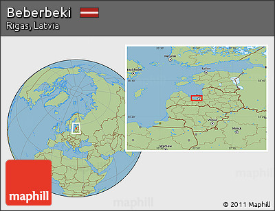 Savanna Style Location Map of Beberbeki