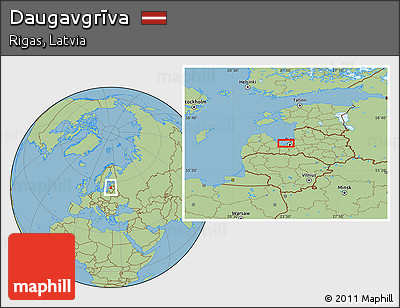 Savanna Style Location Map of Daugavgrīva