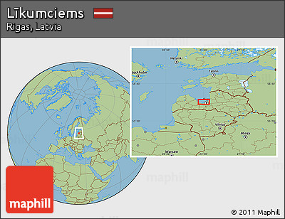 Savanna Style Location Map of Līkumciems