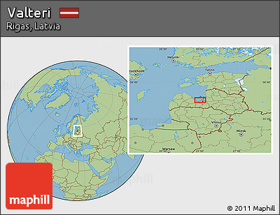 Savanna Style Location Map of Valteri