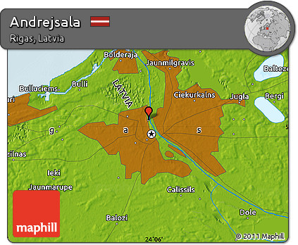 Physical Map of Andrejsala