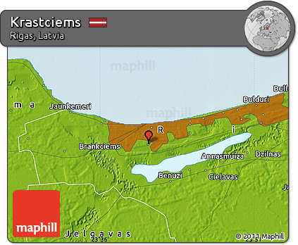 Physical Map of Krastciems