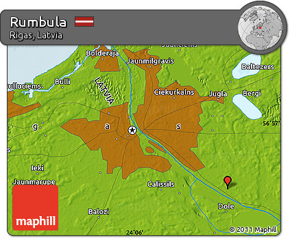 Physical Map of Rumbula
