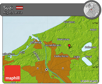 Physical Map of Suži