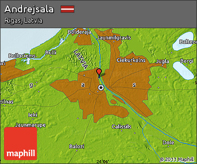 Physical Map of Andrejsala