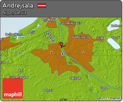 Physical Map of Andrejsala