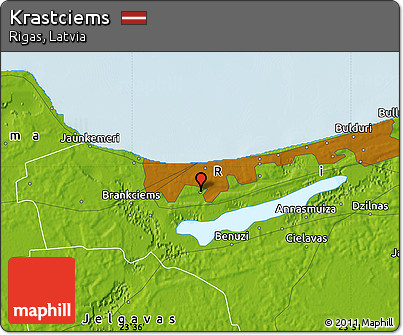 Physical Map of Krastciems