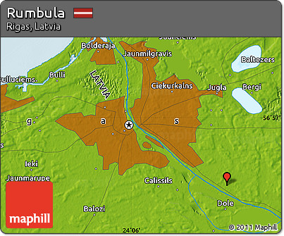 Physical Map of Rumbula