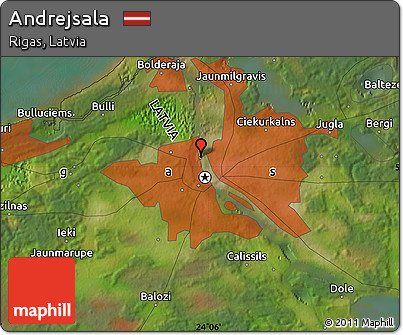 Satellite Map of Andrejsala