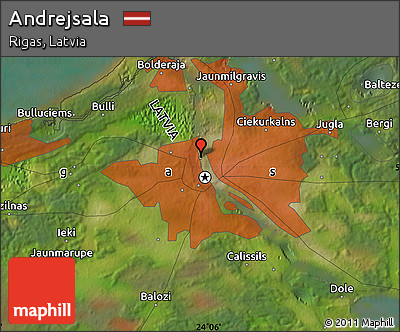 Satellite Map of Andrejsala