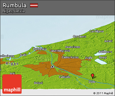 Physical Panoramic Map of Rumbula