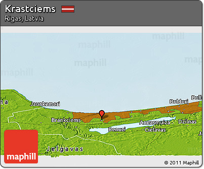 Physical Panoramic Map of Krastciems