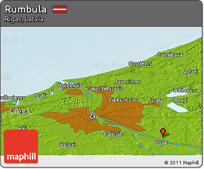 Physical Panoramic Map of Rumbula