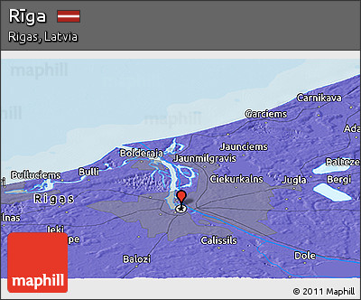 Political Panoramic Map of Rīga