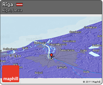 Political Panoramic Map of Rīga