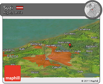 Satellite Panoramic Map of Suži