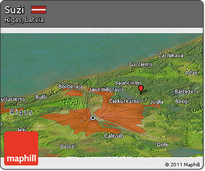 Satellite Panoramic Map of Suži