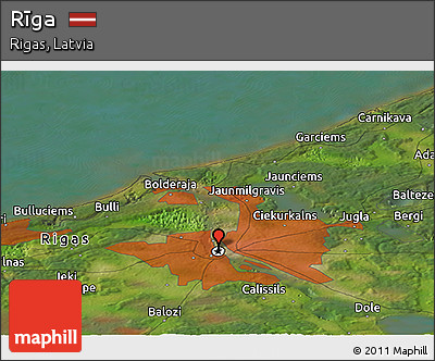 Satellite Panoramic Map of Rīga
