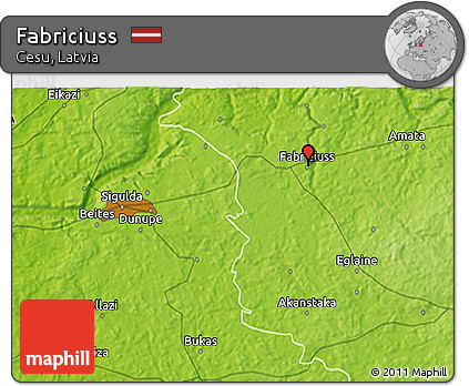 Physical 3D Map of Fabriciuss