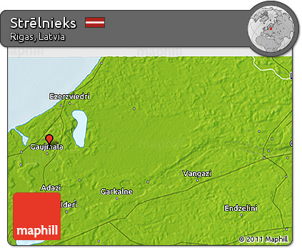 Physical 3D Map of Strēlnieks