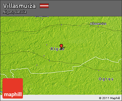 Physical 3D Map of Villasmuiža