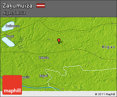 Physical 3D Map of Zaķumuiža
