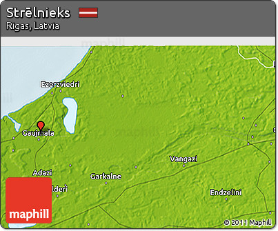 Physical 3D Map of Strēlnieks