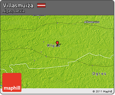 Physical 3D Map of Villasmuiža