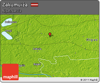Physical 3D Map of Zaķumuiža