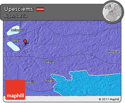 Political 3D Map of Upesciems
