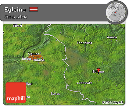 Satellite 3D Map of Eglaine