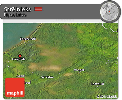 Satellite 3D Map of Strēlnieks