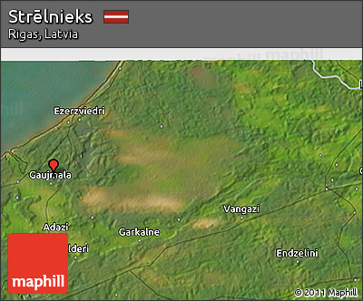 Satellite 3D Map of Strēlnieks