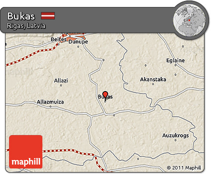 Shaded Relief 3D Map of Bukas