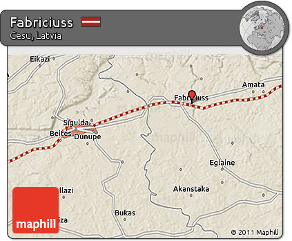 Shaded Relief 3D Map of Fabriciuss