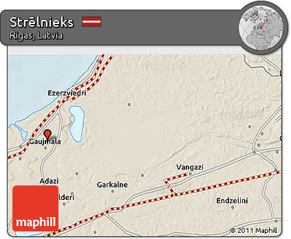 Shaded Relief 3D Map of Strēlnieks