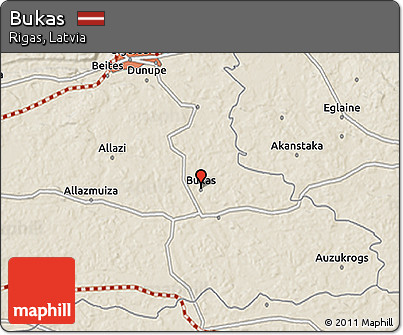 Shaded Relief 3D Map of Bukas